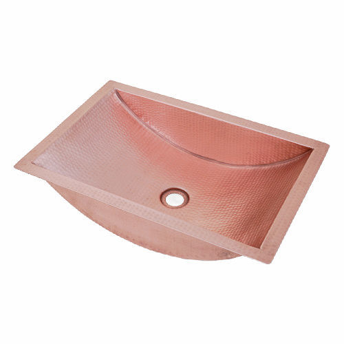 20.5" Trough Copper Bathroom Sink by SoLuna