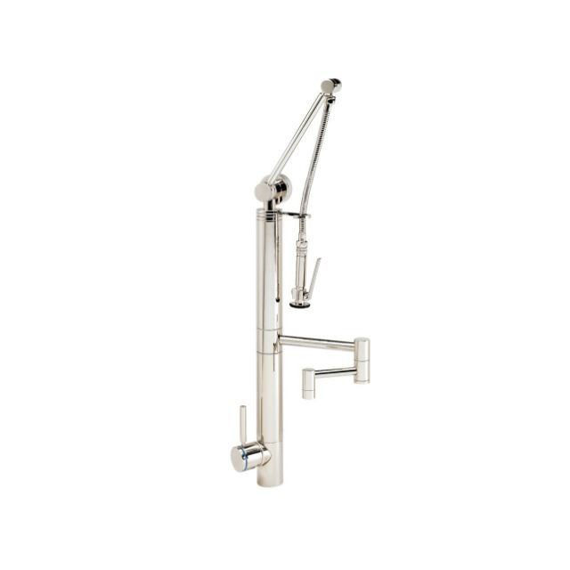 Waterstone Contemporary Gantry Kitchen Faucet with 12" Articulated Spout