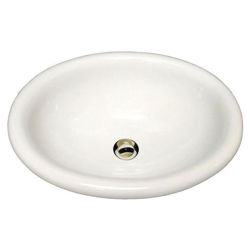 Hand Crafted Sink | Self-Rimming Oval Sink with Rounded Rim