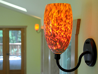 Blown Glass Wall Sconce