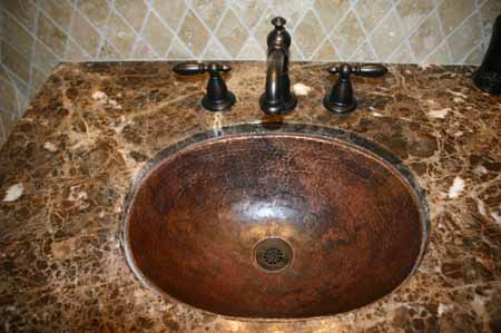 CS1001M15 Mediun Oval Copper Sink - Rio Grande