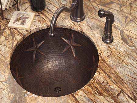 Copper Kitchen Sink - Dark Smoke Finish
